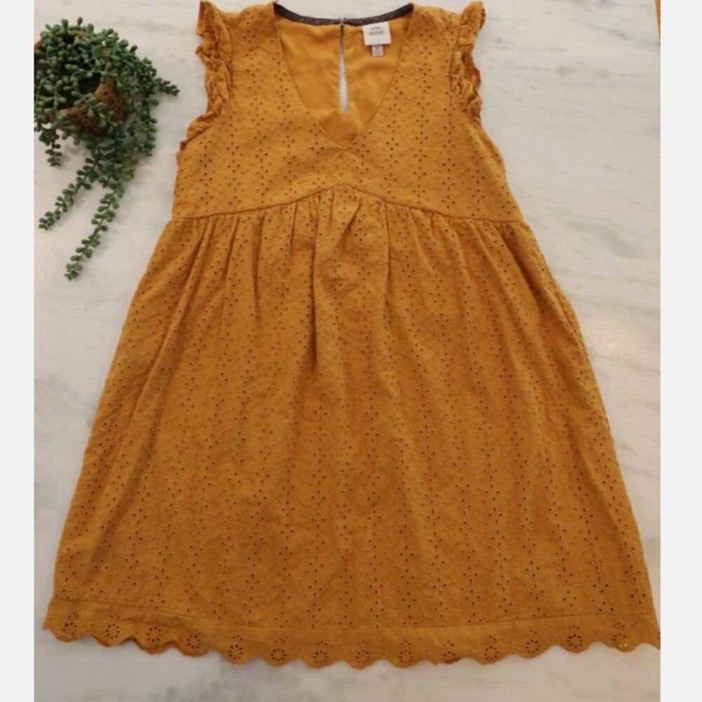 🍁 Perfect for Fall~Knox Rose~ Ruffle Eyelet A-Line Dress